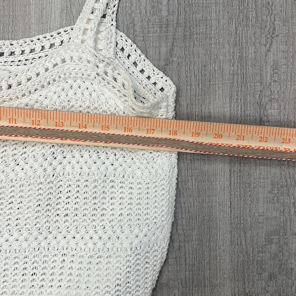 Vince Crochet Knit Cotton Camisole Tank Top Size XL - Picture 8 of 10